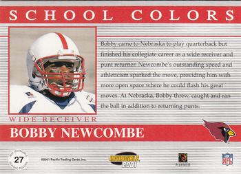 2001 Pacific Invincible - School Colors #27 Bobby Newcombe Back