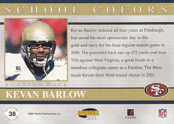 2001 Pacific Invincible - School Colors #38 Kevan Barlow Back