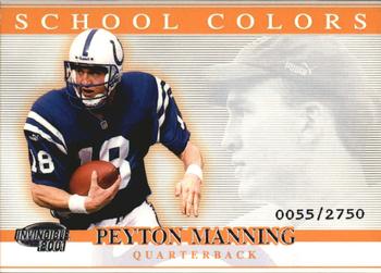 2001 Pacific Invincible - School Colors #48 Peyton Manning Front