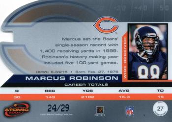 2001 Pacific Prism Atomic - Blue #27 Marcus Robinson Back