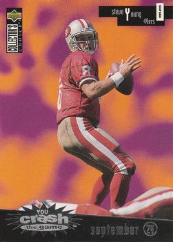 1996 Collector's Choice - You Crash the Game Silver #CG5 Steve Young Front