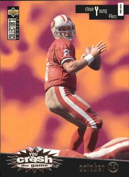1996 Collector's Choice - You Crash the Game Silver #CG5 Steve Young Front