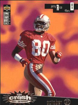 1996 Collector's Choice - You Crash the Game Silver #CG11 Jerry Rice Front