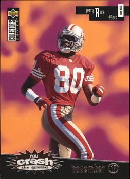 1996 Collector's Choice - You Crash the Game Silver #CG11 Jerry Rice Front