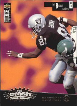 1996 Collector's Choice - You Crash the Game Silver #CG18 Tim Brown Front