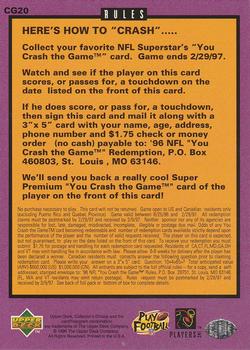 1996 Collector's Choice - You Crash the Game Silver #CG20 Terry Glenn Back