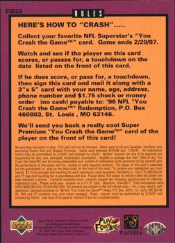 1996 Collector's Choice - You Crash the Game Silver #CG22 Edgar Bennett Back