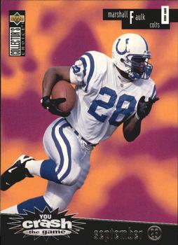 1996 Collector's Choice - You Crash the Game Silver #CG24 Marshall Faulk Front