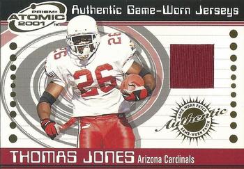 2001 Pacific Prism Atomic - Jersey Patches #3 Thomas Jones Front
