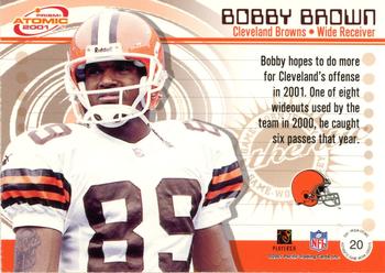 2001 Pacific Prism Atomic - Jersey Patches #20 Bobby Brown Back