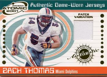 2001 Pacific Prism Atomic - Jersey Patches #43 Zach Thomas Front