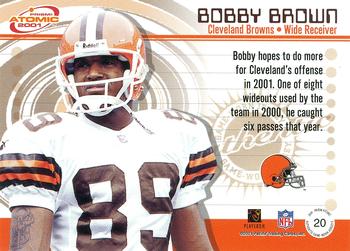 2001 Pacific Prism Atomic - Jerseys #20 Bobby Brown Back