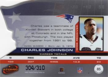 2001 Pacific Prism Atomic - Red #85 Charles Johnson Back