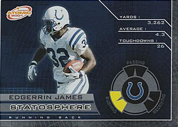 2001 Pacific Prism Atomic - Statosphere #15 Edgerrin James Front