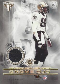 2001 Pacific Private Stock Titanium - Double-Sided Dual Game-Worn Jerseys #22 Deuce McAllister / Onome Ojo Back