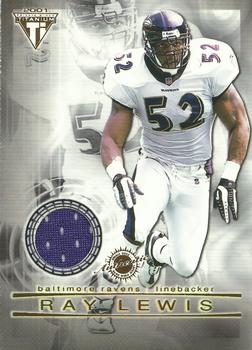 2001 Pacific Private Stock Titanium - Double-Sided Dual Game-Worn Jerseys #49 Ray Lewis / Bryan Cox Front
