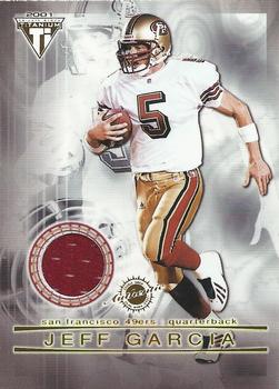 2001 Pacific Private Stock Titanium - Double-Sided Dual Game-Worn Jerseys #75 Jeff Garcia / Warren Moon Front