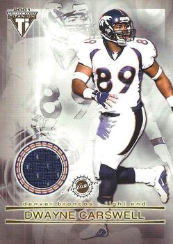 2001 Pacific Private Stock Titanium - Double-Sided Dual Game-Worn Jerseys #78 Dwayne Carswell / Byron Chamberlain Front