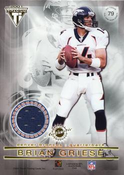 2001 Pacific Private Stock Titanium - Double-Sided Dual Game-Worn Jerseys #79 Terrell Davis / Brian Griese Back