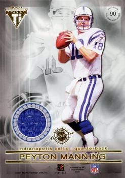 2001 Pacific Private Stock Titanium - Double-Sided Dual Game-Worn Jerseys #90 Edgerrin James / Peyton Manning Back