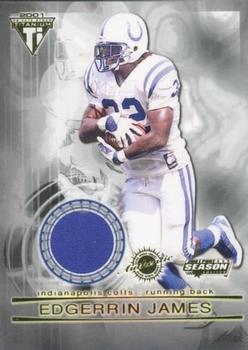 2001 Pacific Private Stock Titanium - Double-Sided Dual Game-Worn Jerseys #90 Edgerrin James / Peyton Manning Front