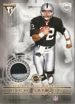 2001 Pacific Private Stock Titanium - Double-Sided Dual Game-Worn Jerseys #103 Drew Bledsoe / Rich Gannon Back