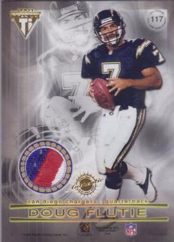 2001 Pacific Private Stock Titanium - Double-Sided Dual Game-Worn Jersey Patches #117 Curtis Conway / Doug Flutie Back
