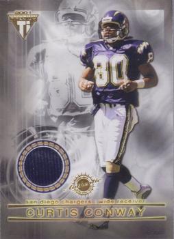 2001 Pacific Private Stock Titanium - Double-Sided Dual Game-Worn Jersey Patches #117 Curtis Conway / Doug Flutie Front