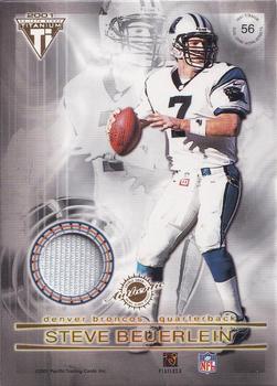 2001 Pacific Private Stock Titanium - Double-Sided Dual Game-Worn Jersey Patches #56 Brad Hoover / Steve Beuerlein Back