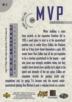 1996 Collector's Choice - MVPs #M5 Kerry Collins Back