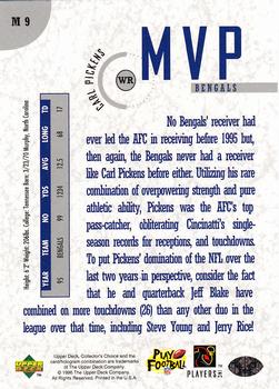 1996 Collector's Choice - MVPs #M9 Carl Pickens Back
