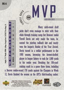 1996 Collector's Choice - MVPs #M14 Terrell Davis Back