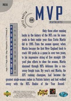 1996 Collector's Choice - MVPs #M28 Curtis Martin Back