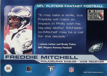 2001 Pacific Private Stock Titanium - Players Fantasy Gold #20 Freddie Mitchell Back