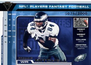 2001 Pacific Private Stock Titanium - 2002 Hawaii Trade Conference Players Fantasy Silver #20 Freddie Mitchell Front