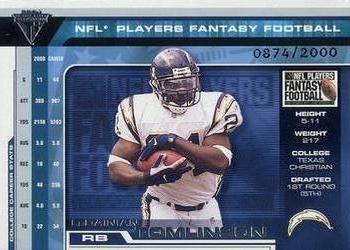 2001 Pacific Private Stock Titanium - 2002 Hawaii Trade Conference Players Fantasy Silver #22 LaDainian Tomlinson Front