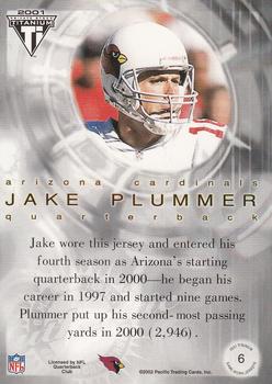 2001 Pacific Private Stock Titanium Postseason Edition - Jerseys #6 Jake Plummer Back