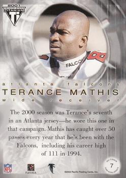 2001 Pacific Private Stock Titanium Postseason Edition - Jerseys #7 Terance Mathis Back