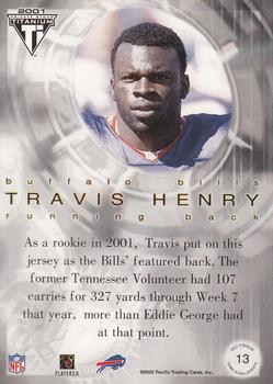 2001 Pacific Private Stock Titanium Postseason Edition - Jerseys #13 Travis Henry Back