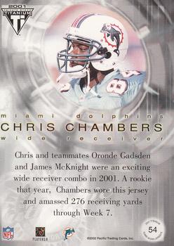 2001 Pacific Private Stock Titanium Postseason Edition - Jerseys #54 Chris Chambers Back