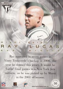 2001 Pacific Private Stock Titanium Postseason Edition - Jerseys #56 Ray Lucas Back