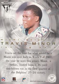 2001 Pacific Private Stock Titanium Postseason Edition - Jerseys #57 Travis Minor Back