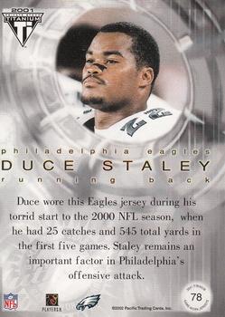 2001 Pacific Private Stock Titanium Postseason Edition - Jerseys #78 Duce Staley Back