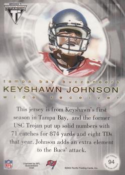 2001 Pacific Private Stock Titanium Postseason Edition - Jerseys #94 Keyshawn Johnson Back