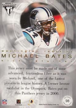 2001 Pacific Private Stock Titanium Postseason Edition - Jerseys #98 Michael Bates Back