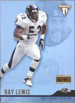 2001 Pacific Private Stock Titanium - Premiere Date #15 Ray Lewis Front