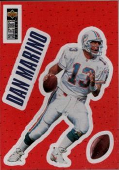 1996 Collector's Choice - Play Action Stick-Ums #S1 Dan Marino Front