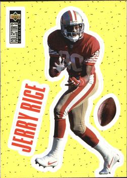 1996 Collector's Choice - Play Action Stick-Ums #S11 Jerry Rice Front