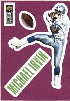 1996 Collector's Choice - Play Action Stick-Ums #S12 Michael Irvin Front