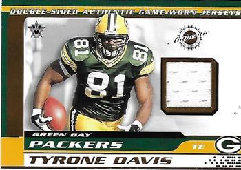 2001 Pacific Vanguard - Double Sided Jerseys #35 Tyrone Davis / Bubba Franks Front